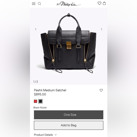 Authentic 3.1 Phillip Lim Pashli Medium Satchel - Picture 2 of 12